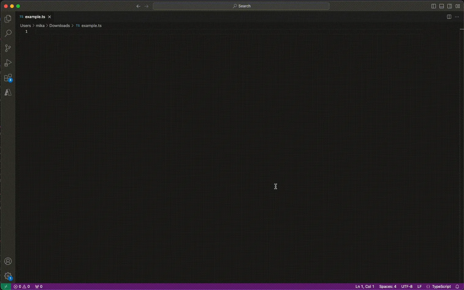 A demonstration of the command palette