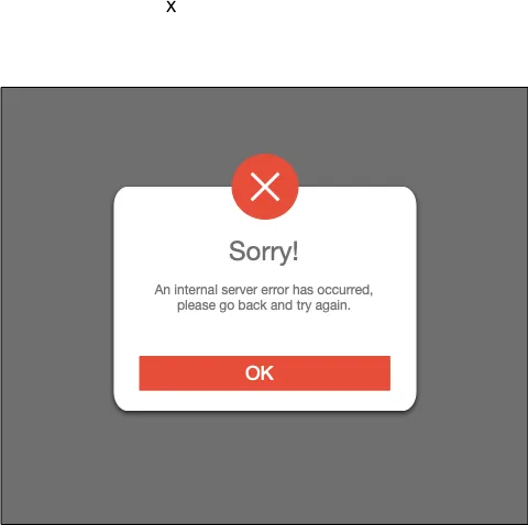 Error popup