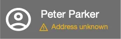 Degraded address information example