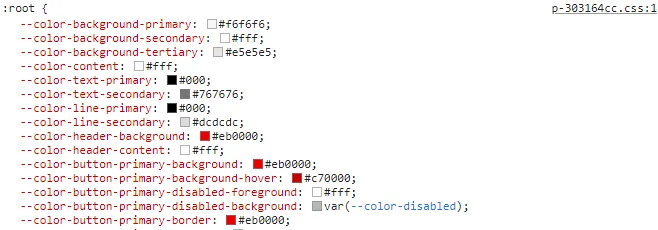 CSS Variables in Dev Tools